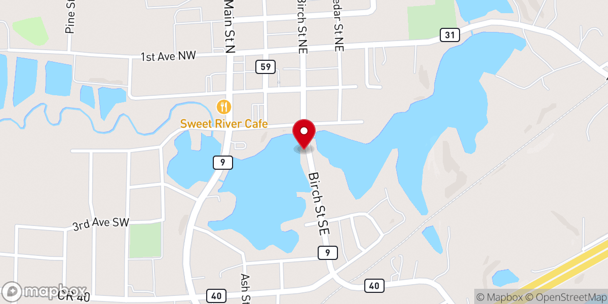 Map showing location of Seventh-Day Adventist Church
