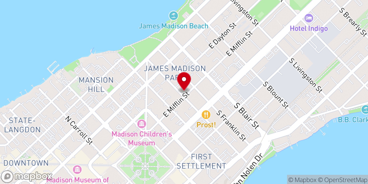 Map showing location of St. Paul Lutheran Church