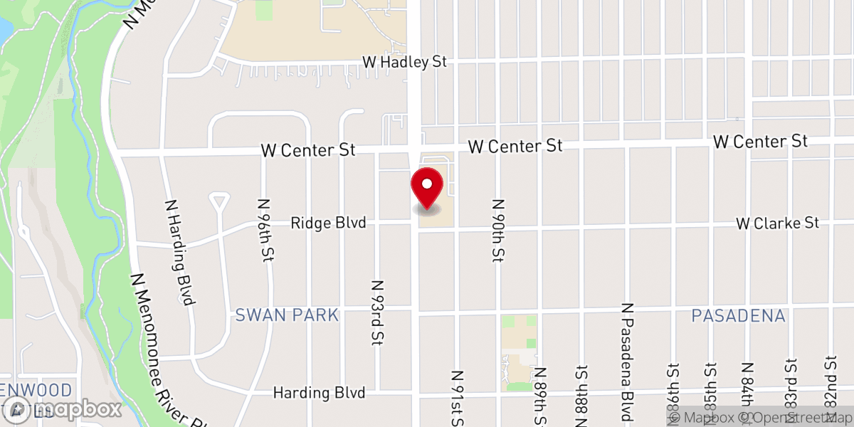 Map showing location of Christ King Catholic Parish and School
