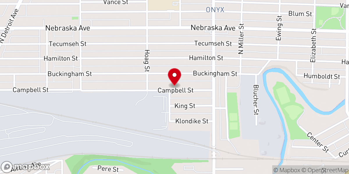 Map showing location of Third Tabernacle Bethel