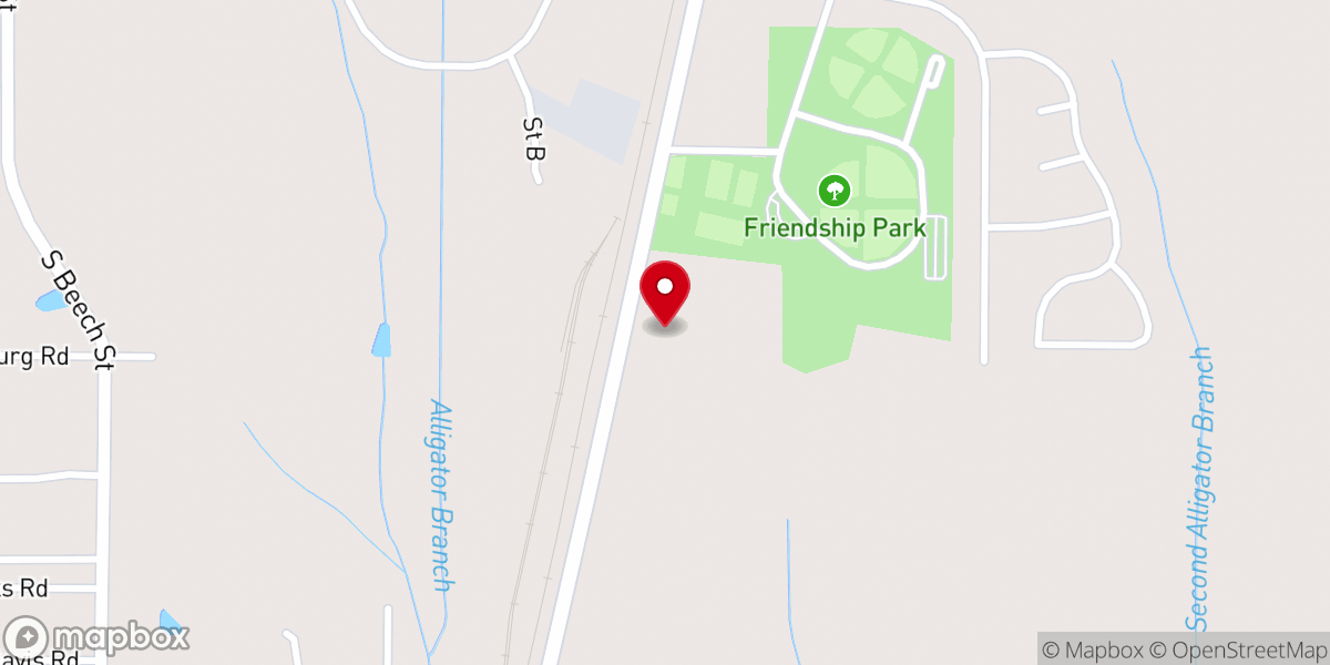 Map showing location of St Paul Lutheran Church