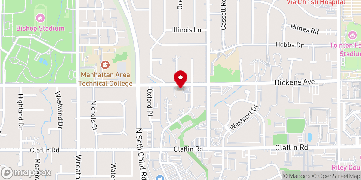 Map showing location of Grace Baptist Church
