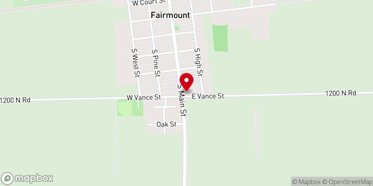 Map showing location of Faith Church of Fairmount