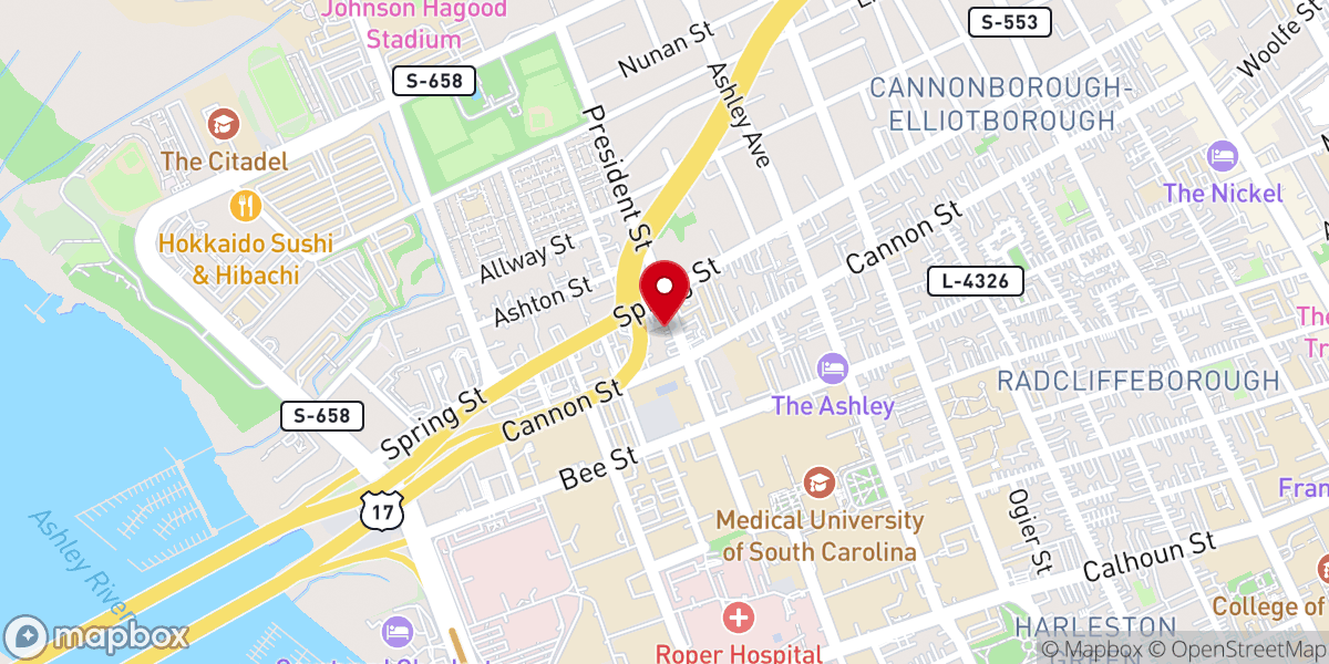Map showing location of Central Reformed Methodist Union Episcopal Church