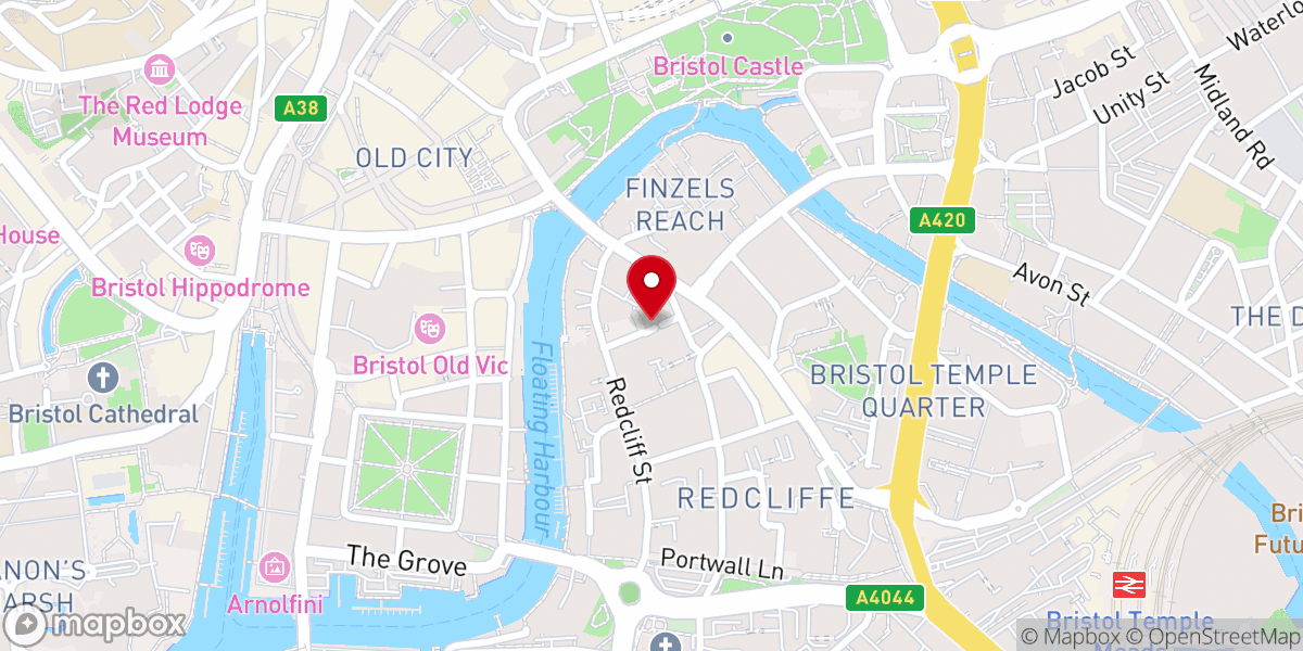 Map showing location of Bristol Romanian Orthodox Church