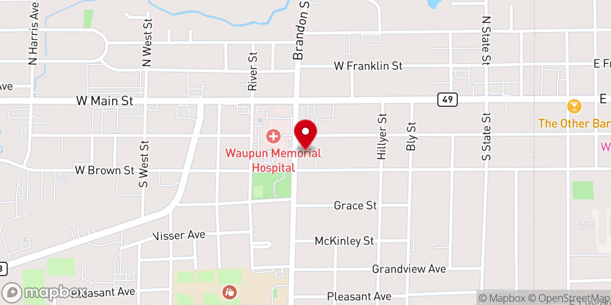 Map showing location of Union-Congregational Church