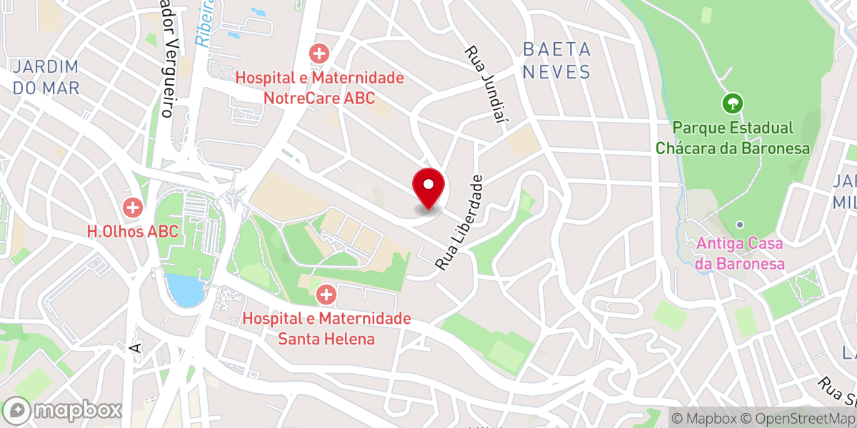 Map showing location of Bereana São Bernardo do Campo