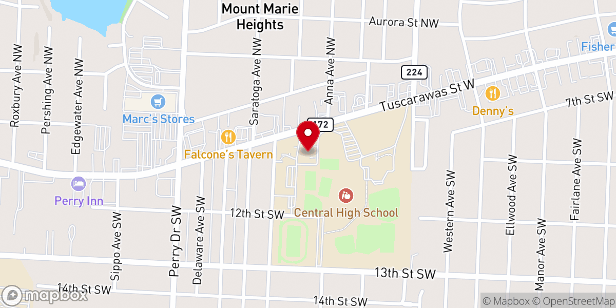 Map showing location of St. Joan of Arc Catholic Church