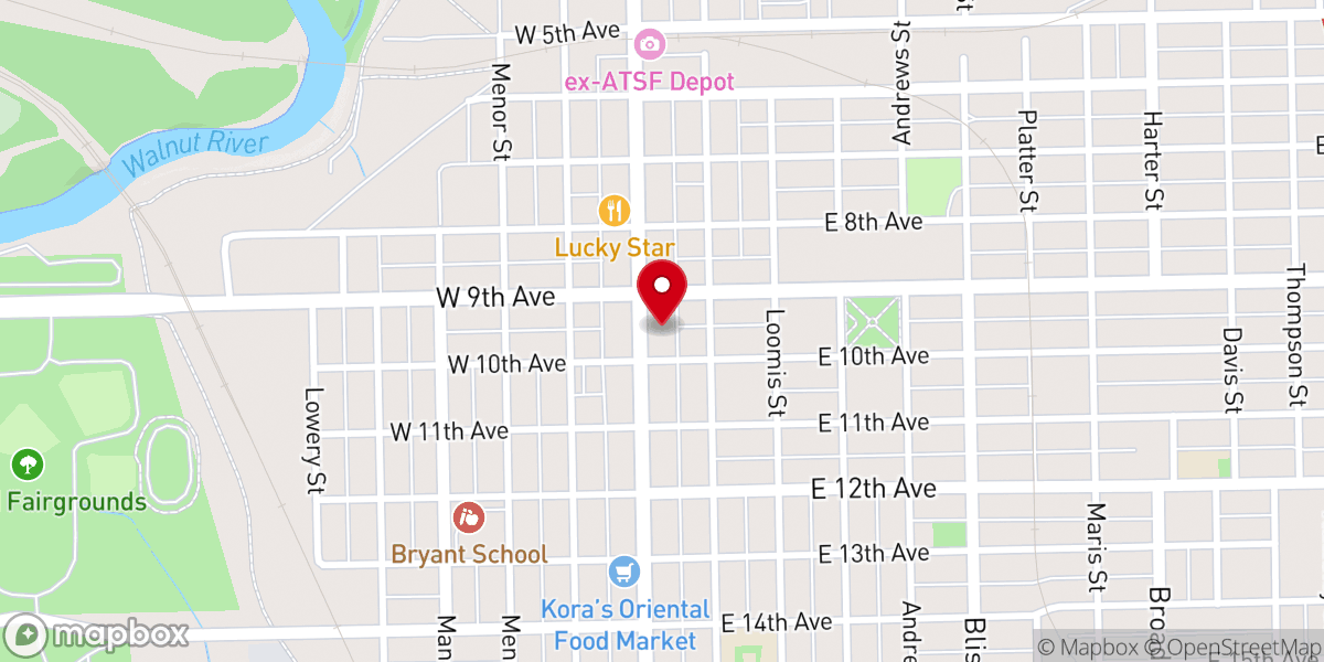 Map showing location of Harvest Christian Church