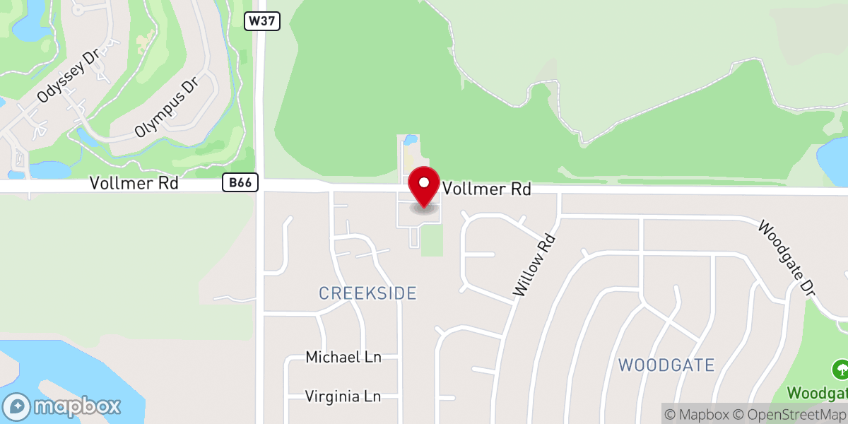 Map showing location of St Paul Lutheran Church