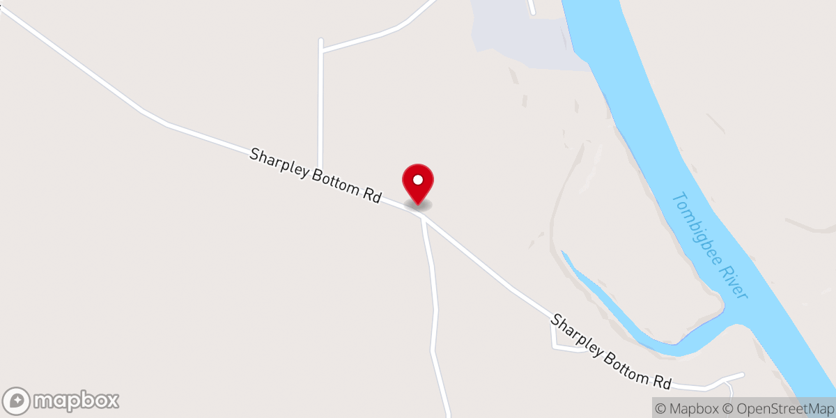 Map showing location of Crossroads Missionary Baptist Church