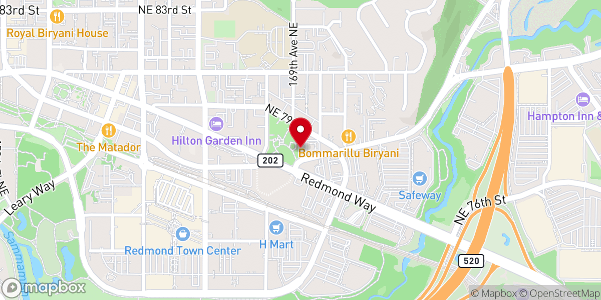 Map showing location of First Church of Christ, Scientist, Redmond