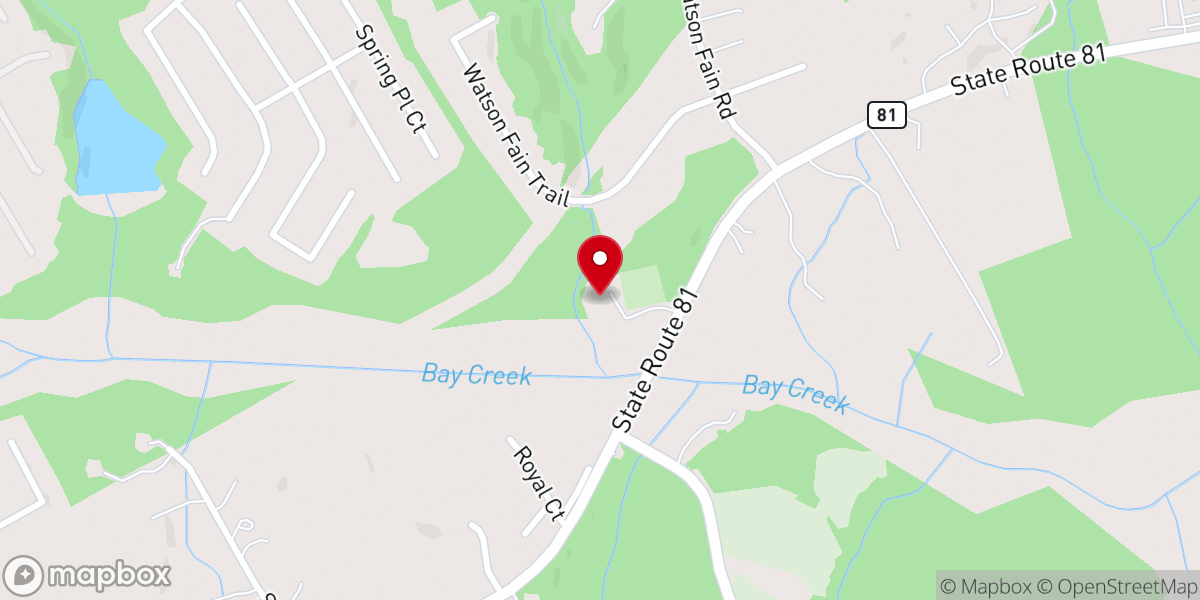 Map showing location of Shiloh Church