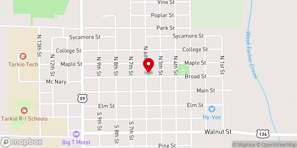 Map showing location of Good News Church of Tarkio