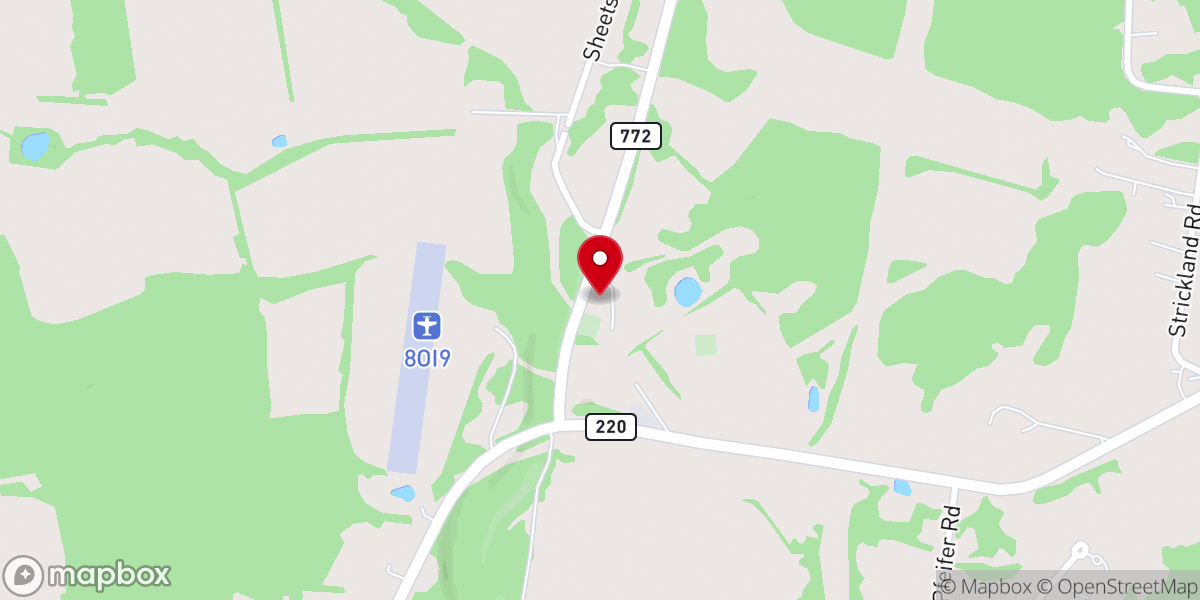 Map showing location of Little Vine Primitive Baptist Church
