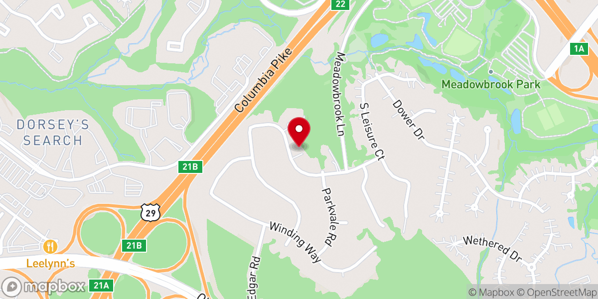 Map showing location of Epiphany Lutheran Church