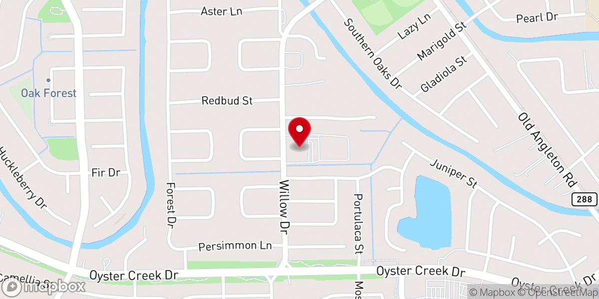 Map showing location of Willow Church
