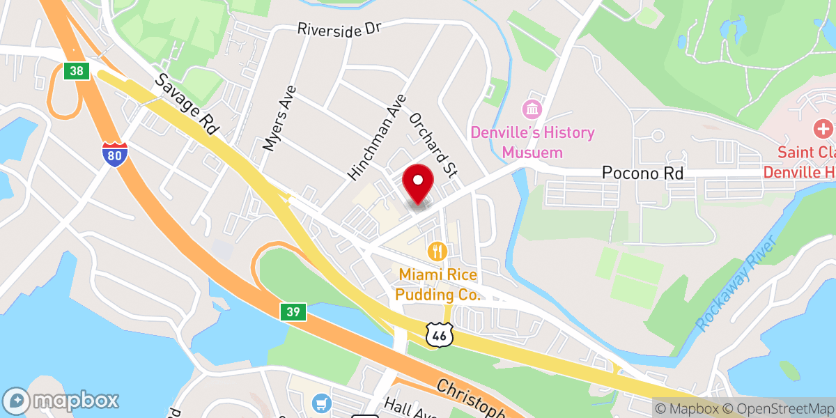 Map showing location of Church Street Bagels