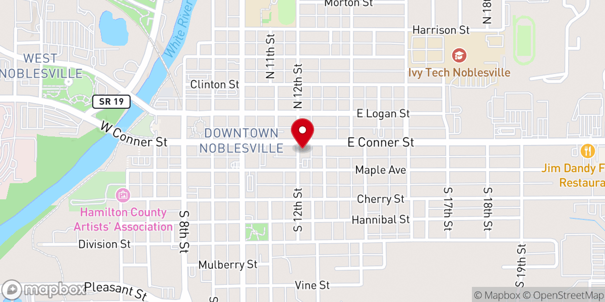 Map showing location of First Presbyterian Church
