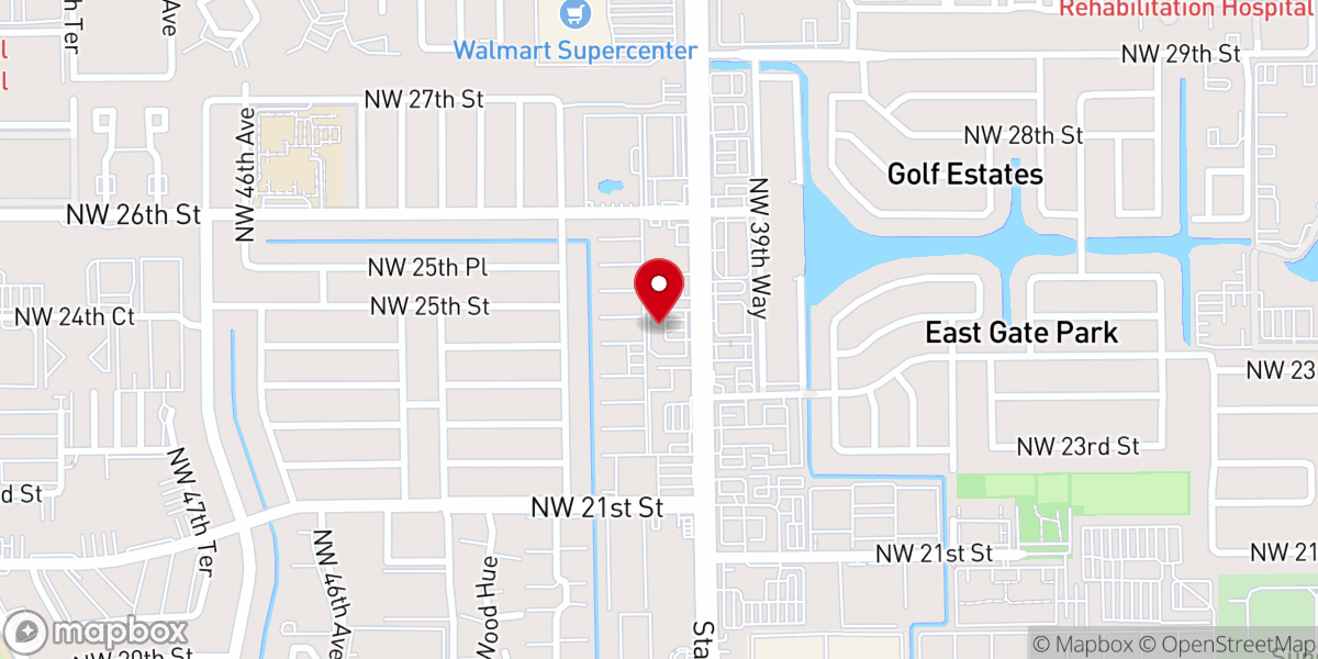 Map showing location of St Ange Botanica