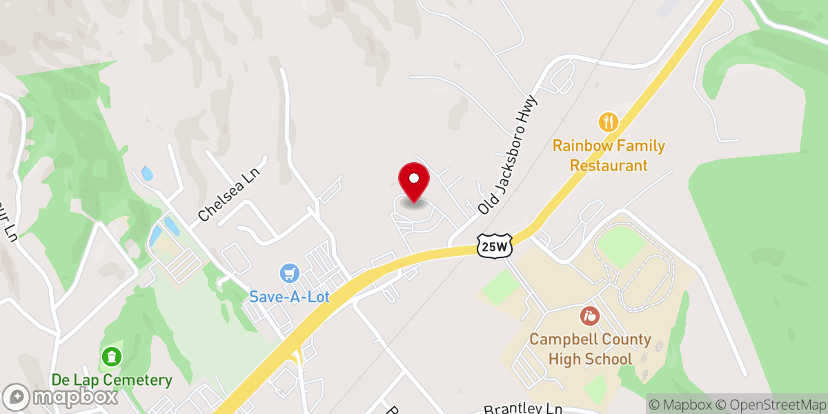 Map showing location of La Follette Church of God