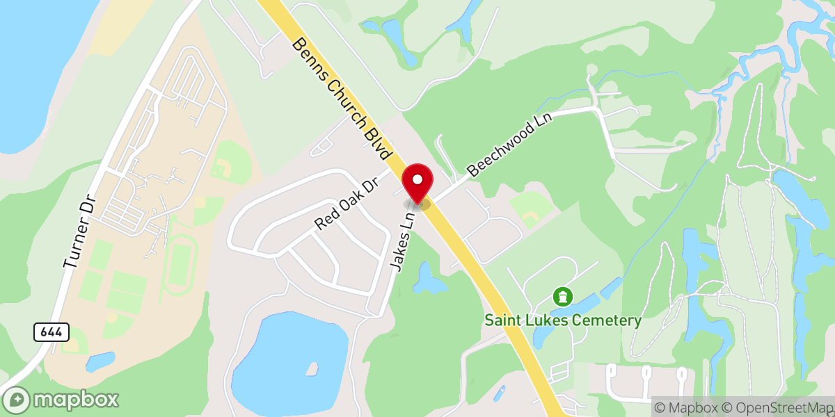Map showing location of Wayside Smoke Shop