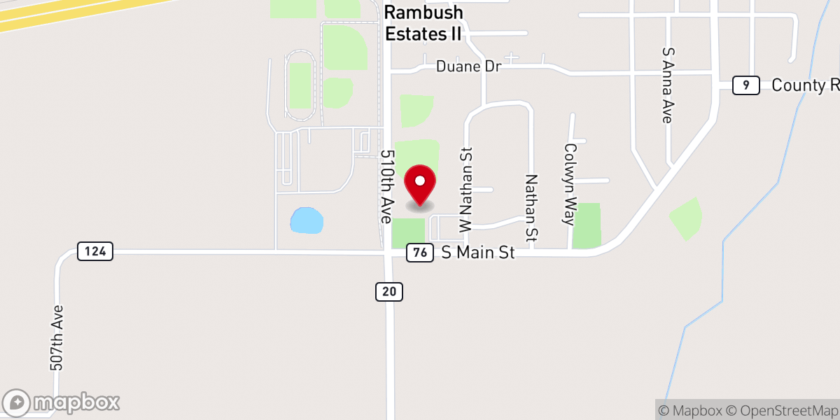 Map showing location of Abundant Life Christian Church
