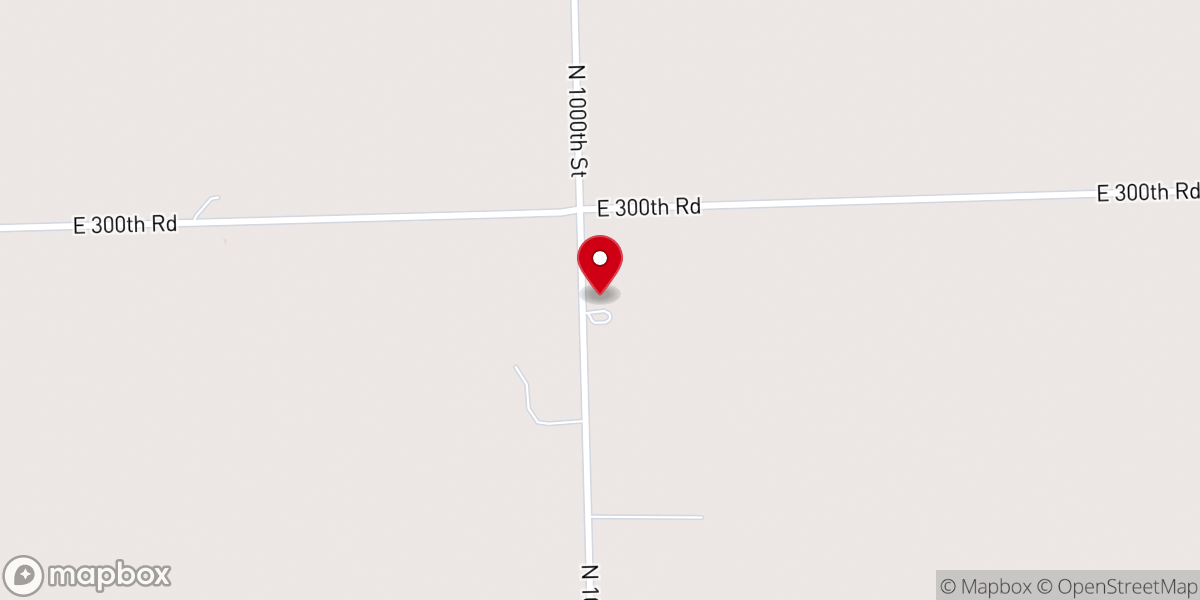 Map showing location of Olive Branch Baptist Church