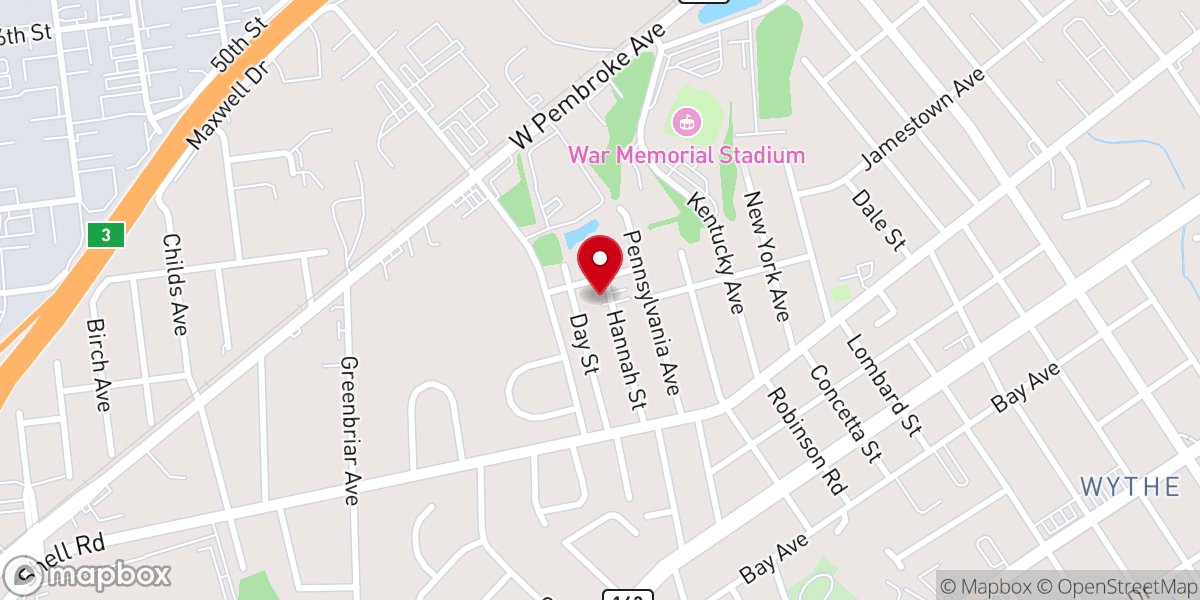 Map showing location of United Family Worship Center