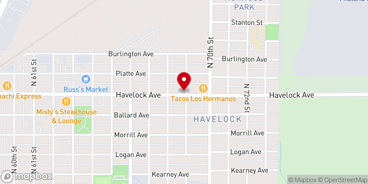 Map showing location of First Pentecostal Holiness Church