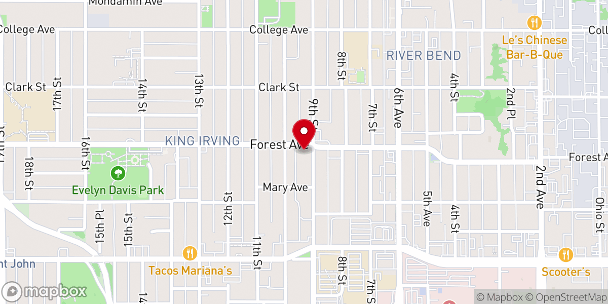 Map showing location of Mount Hebron Baptist Church