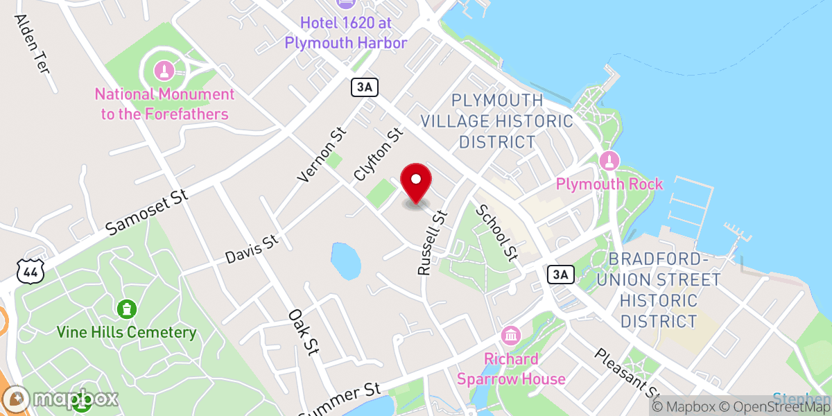 Map showing location of Bethel AME Church