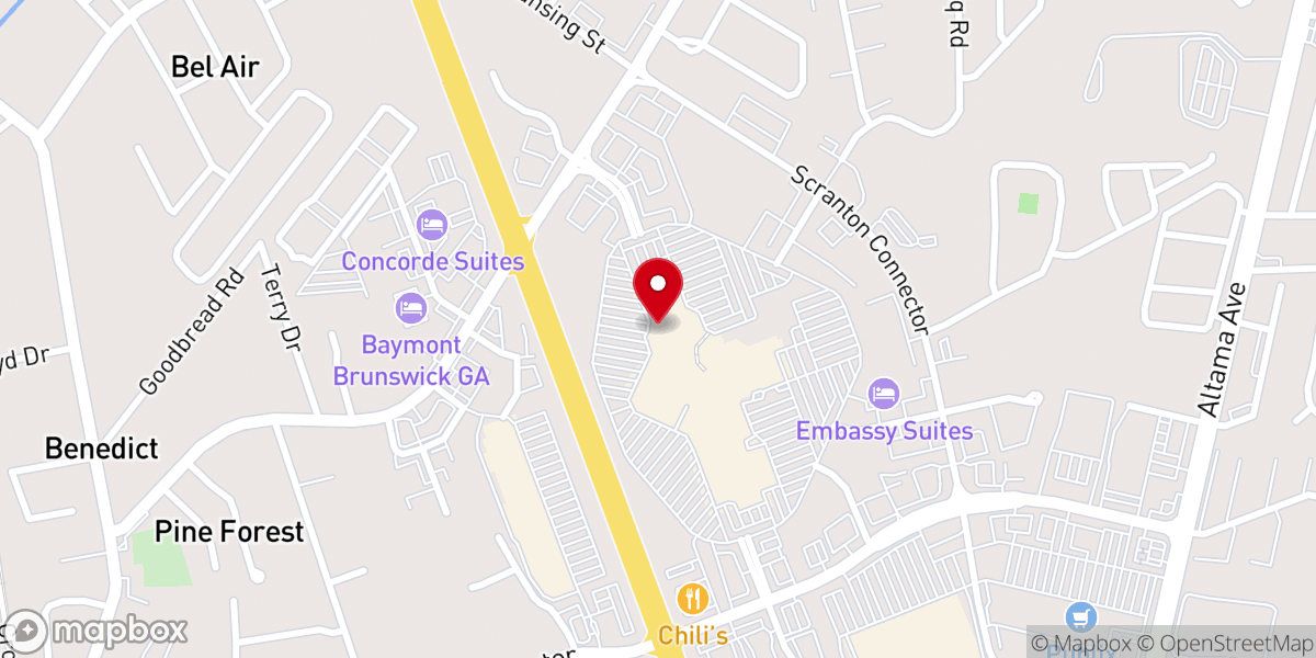 Map showing location of Community Church - Brunswick Campus