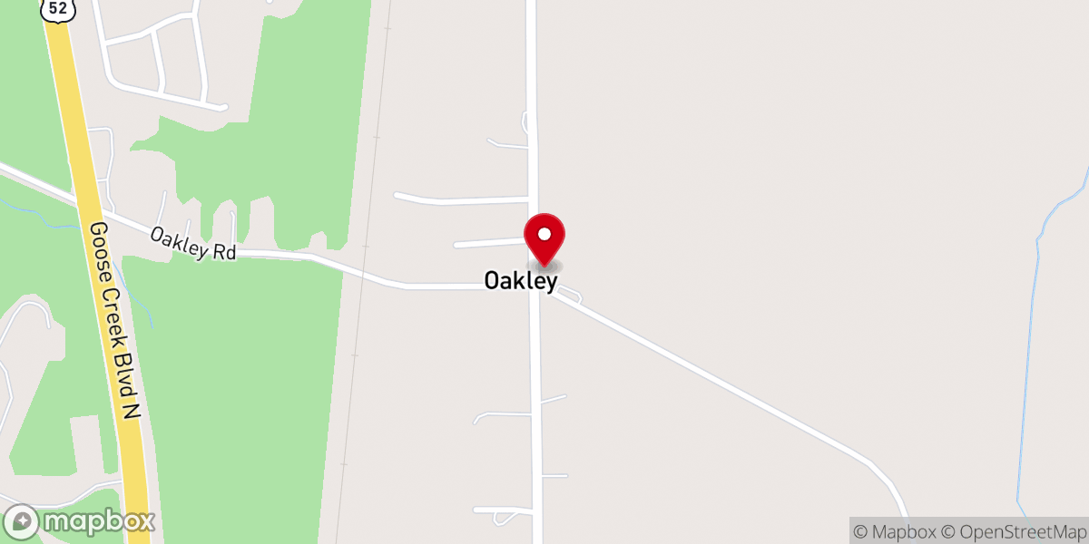 Map showing location of New Home Baptist Church