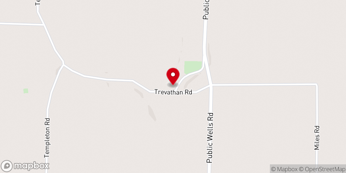 Map showing location of Public Well Baptist Church