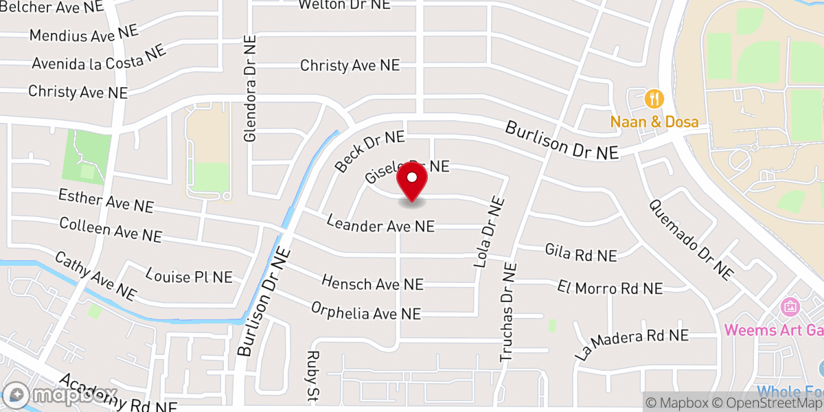 Map showing location of New Mexico Bible Institute