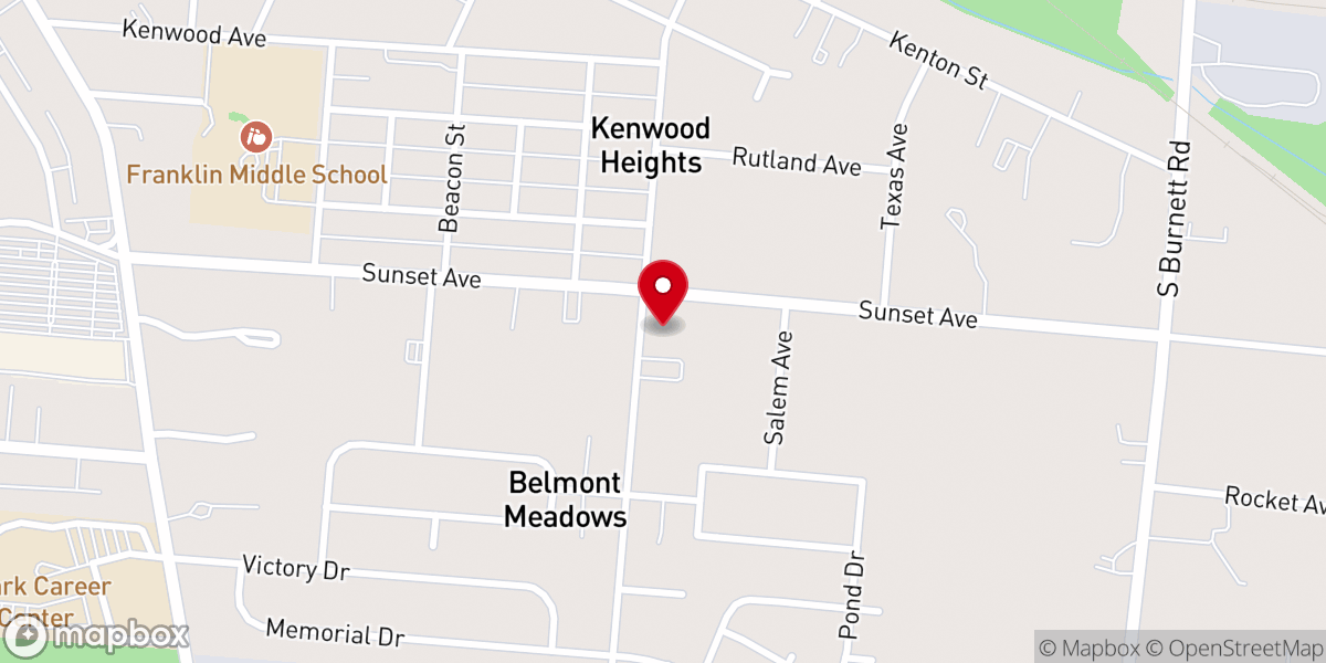 Map showing location of Trinity Lutheran Church