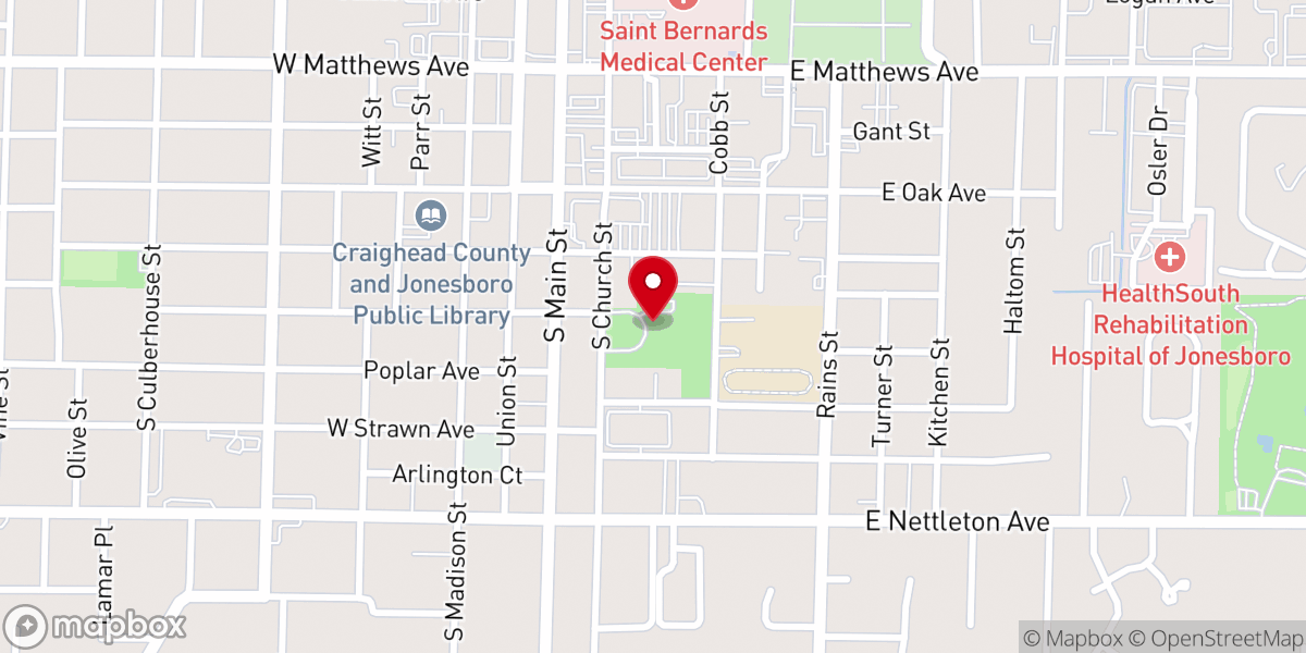 Map showing location of Earl Bell Community Center