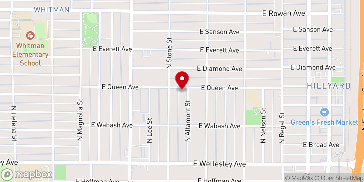 Map showing location of Spokane Chinese Baptist Church