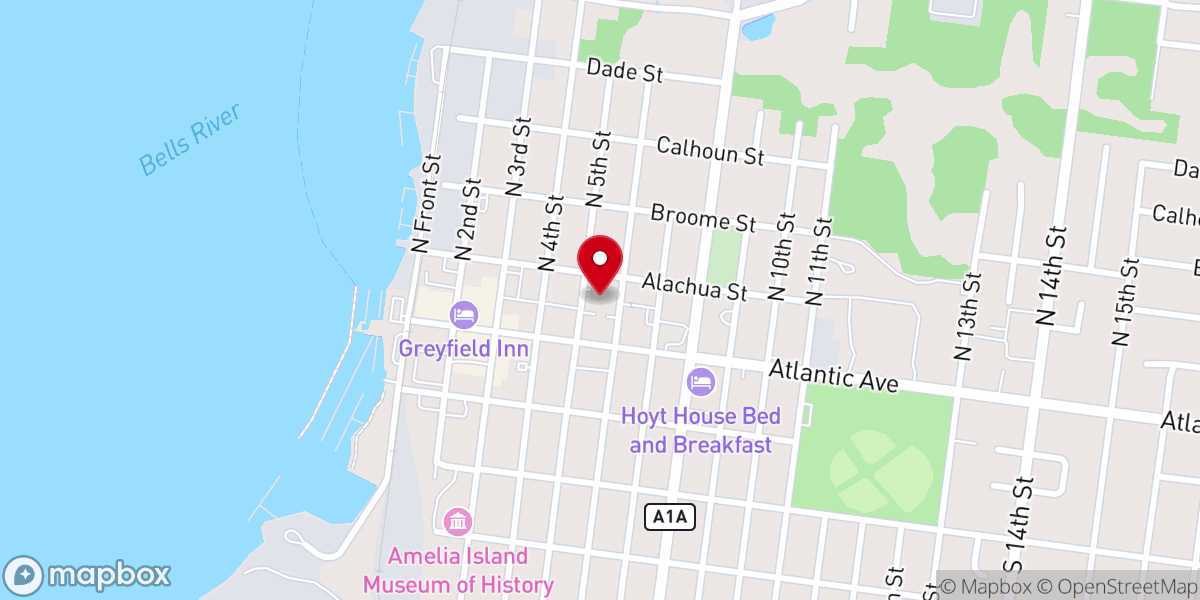 Map showing location of First Presbyterian Church