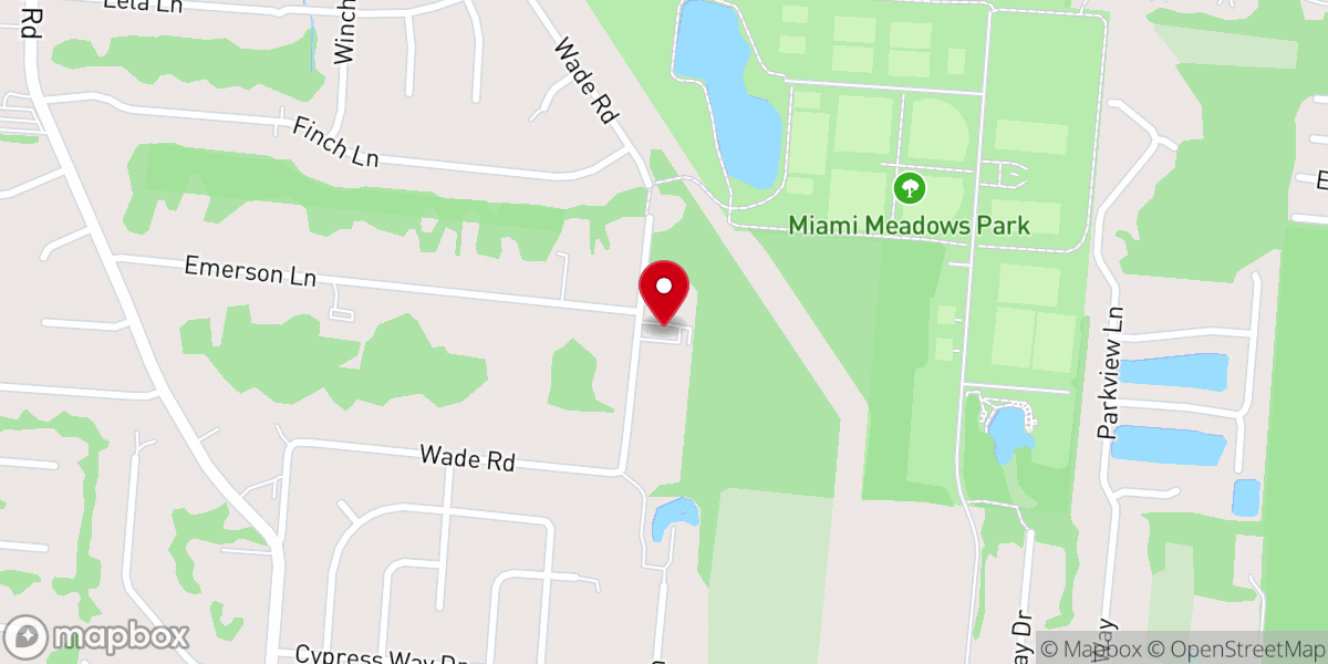 Map showing location of Shady Grove Missionary Baptist Church