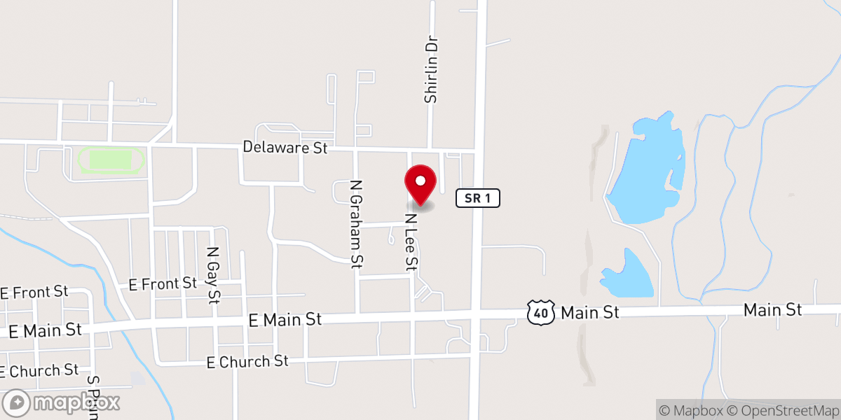 Map showing location of Church of Christ