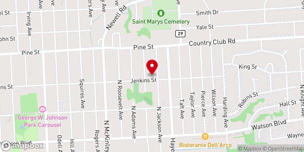 Map showing location of Saint Mary's Orthodox Christian Church