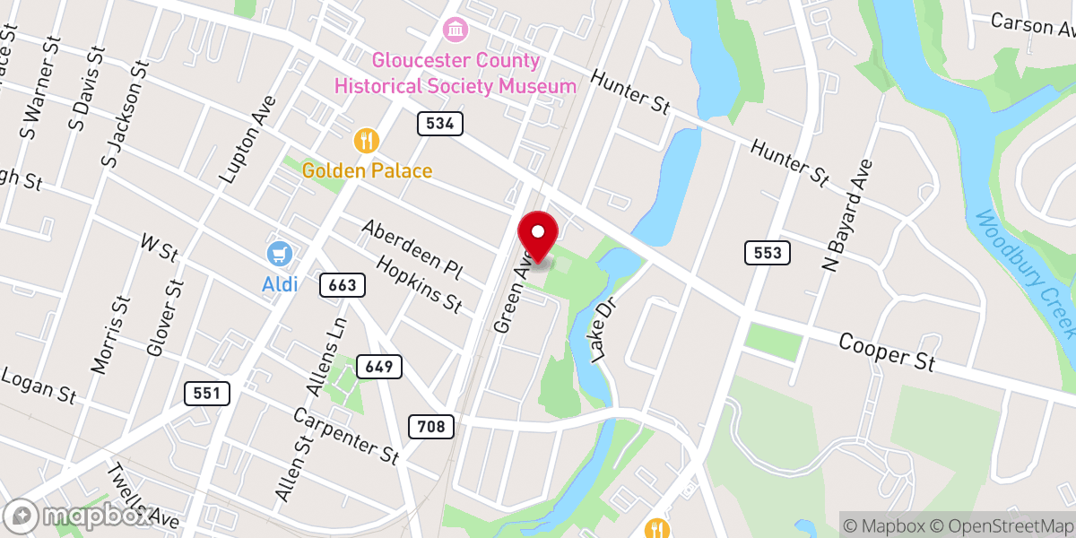Map showing location of Holy Angels Parish Center