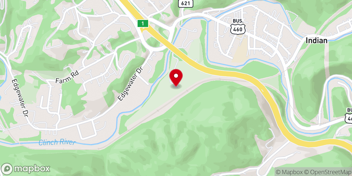 Map showing location of Cedar Bluff