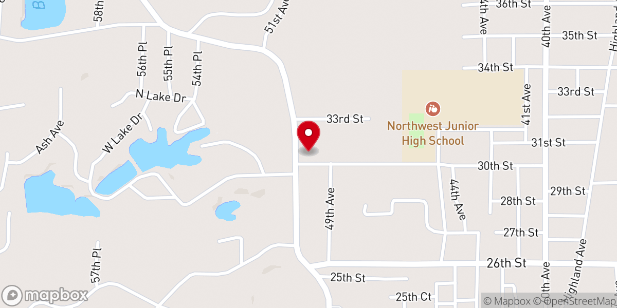 Map showing location of Life Baptist Church