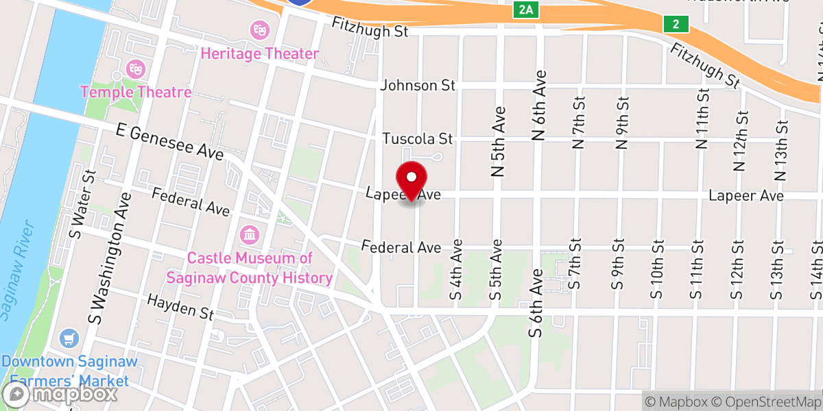Map showing location of Living Waters Church of God
