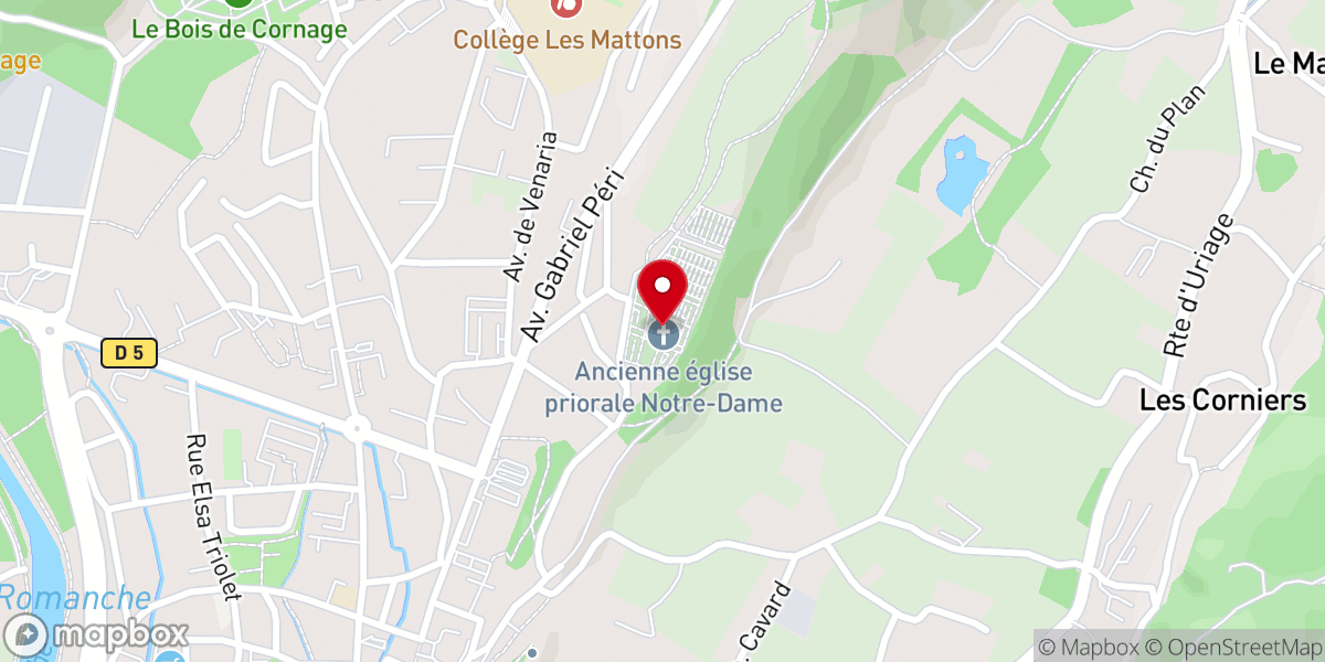 Map showing location of Le Prieuré de Vizille