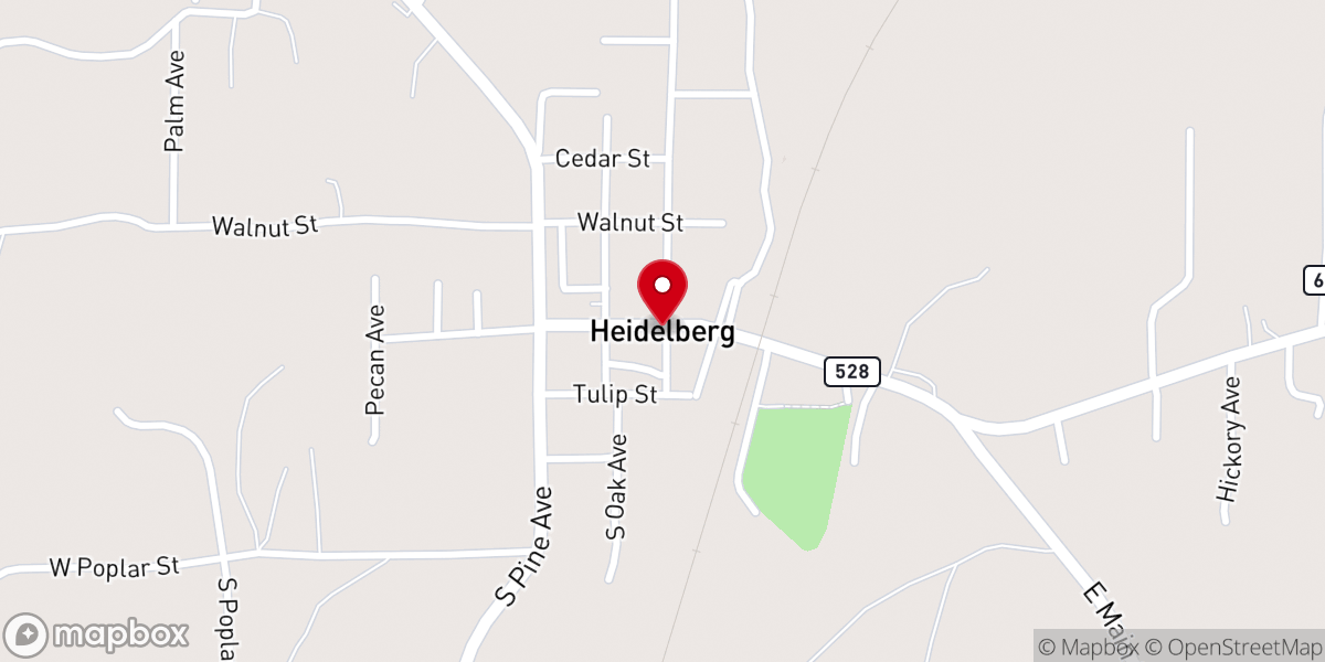 Map showing location of Trust In God Heidelberg Church