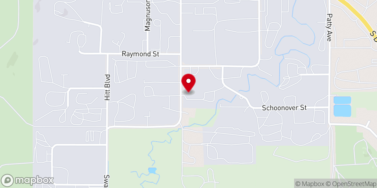 Map showing location of Gillette Foursquare Church - G4